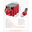 Réservoir de carburant portatif 58 gallons avec pompe de transfert 12 V 10,6 GPM rouge