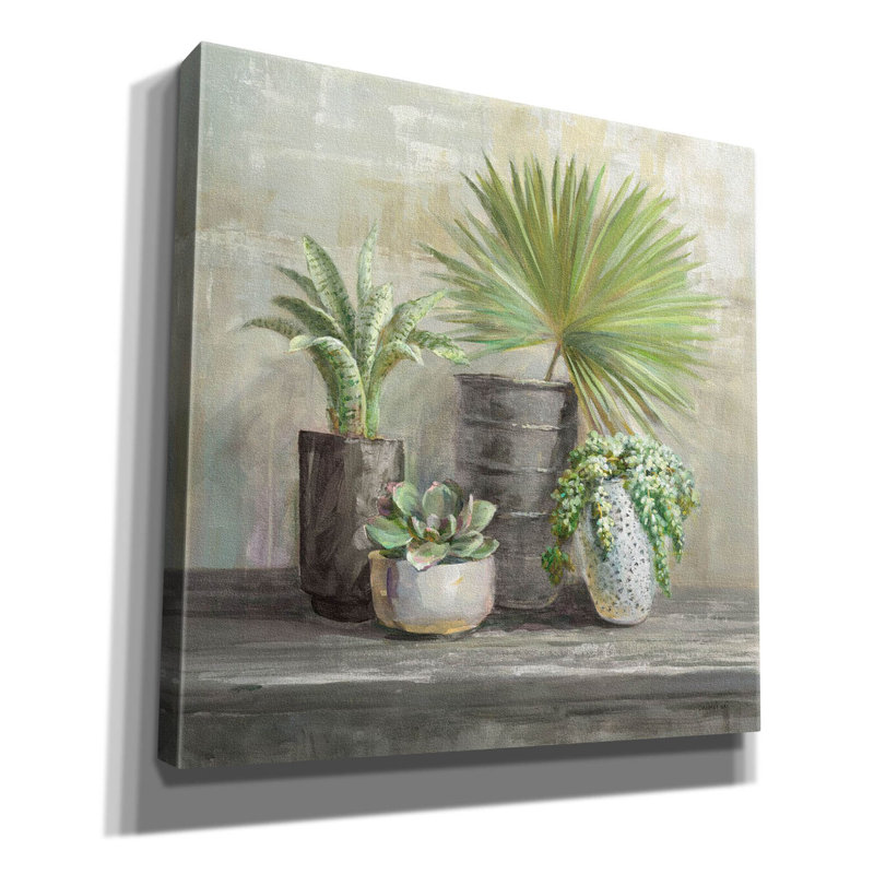  «Intérieur gris de jardin» par Danhui Nai, art mural sur toile, 37 po x 37 po