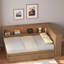 Lit de jour multiple avec tablettes de rangement, USB, DEL et 2 tiroirs-123030135