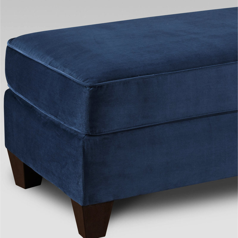 Tissu cocktail en bleu marine - Revêtement, pieds, motif géométrique, rectangulaire pour le salon bleu avec garniture soudée en mousse haute, surface