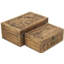 Ensemble de 2 boîtes en bois massif