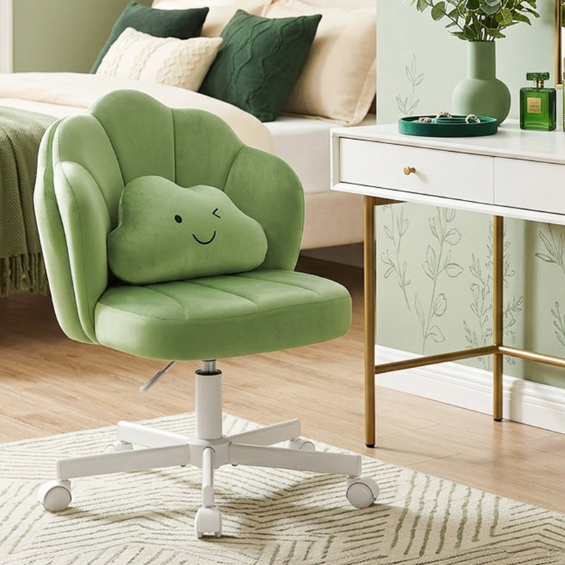 Office Chair, Green Velvet