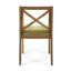 Chaise de salle à manger Perla, 2 pièces avec 2 coussins verts, pour la cour, le bord de la piscine, le jardin-248662248