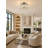 6-Light Chrome Flush Mount With Clear Crystals