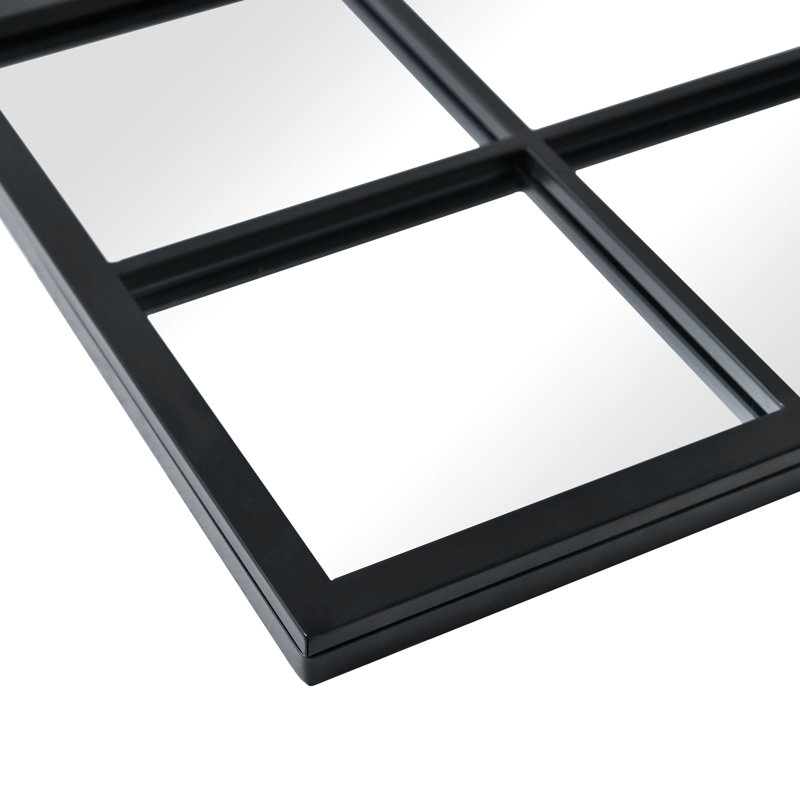 Jamori Metal Framed Window Pane Wall Mirror Accent Decorative Mirror Detachable Separable