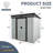 6Ft X 5Ft Outdoor Galvanized Steel Shed With -Proof Feature & Lockable Doors - For All Weather Garden, Lawn Storage Large Waterproof Structure Reliable For-124311304-124311306