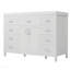 Meuble-lavabo 48 po avec lavabo, 2 portes et 8 tiroirs, système de fermeture en douceur, design classique, blanc-1652314148