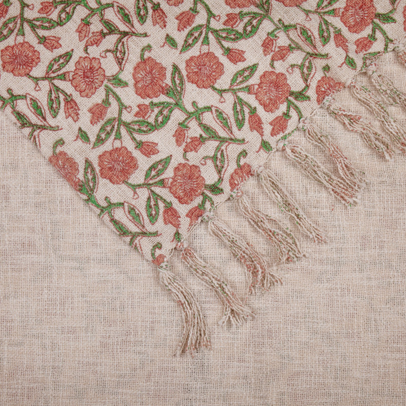 Delphine Throw Machine Woven Throw Blanket, Pink