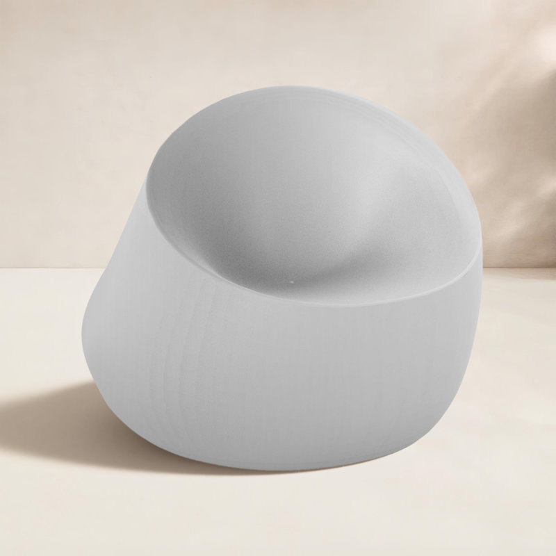 Stone Patio Chair, White