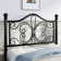 Anterrio Metal Open-Frame Bed with Butterfly Pattern Design Headboard and Footboard