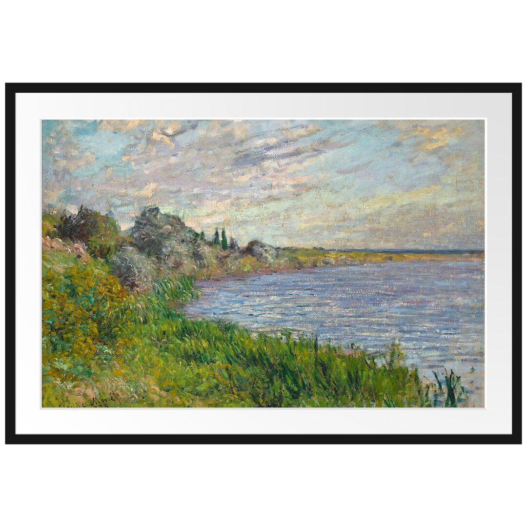 Claude Monet - Die Seine Bei Vétheuil - Im Bilderrahmen Mit Galerie-Passepartout