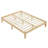 Original Wood Color Pine Bed Frame - Simple Traditional Platform Bed For Cozy Bedroom Decor