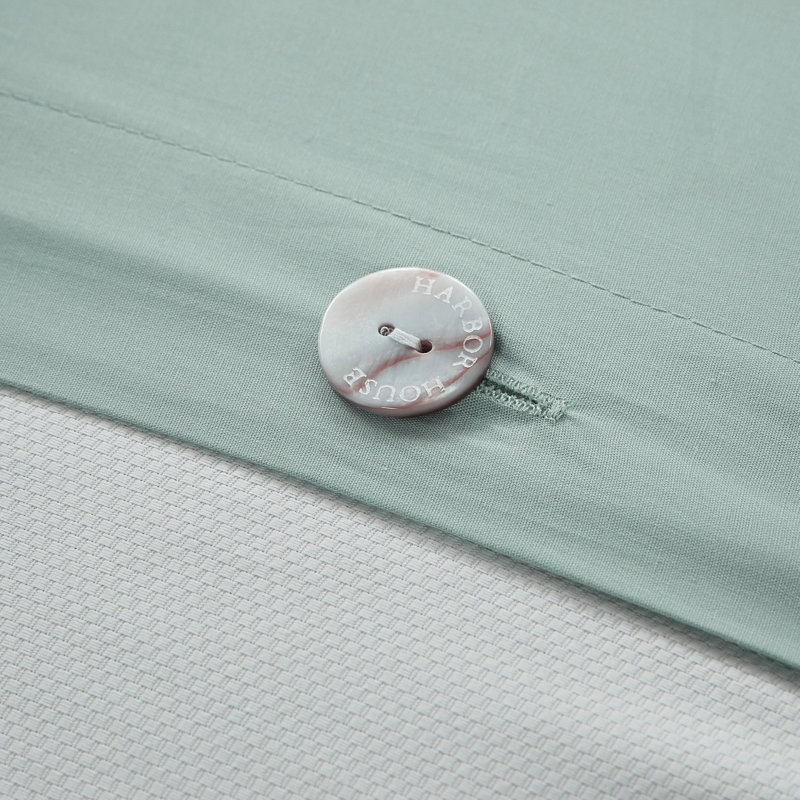 Housse de couette pour lit double / grand lit - 100% coton avec broderie corail envoûtante