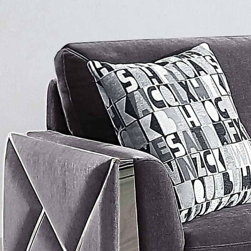Ilimotama Fabric 66'' Reception Loveseat, Silver
