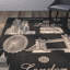 Tapis géométrique noir / beige Leffel-20657628