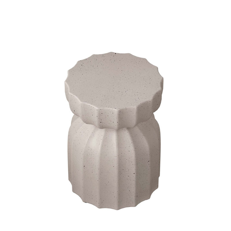 2PC Outdoor Side Table, White