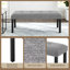 Banc de salle à manger en lin capitonné Modern-2113277012