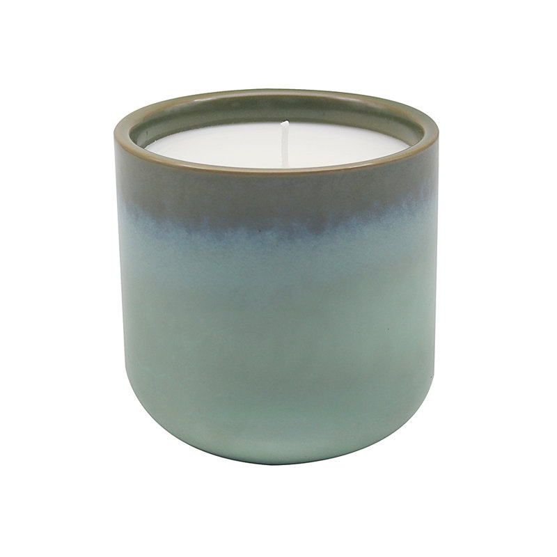 Scented Jar Candle with Ceramic Holder, Cashmere & Silk