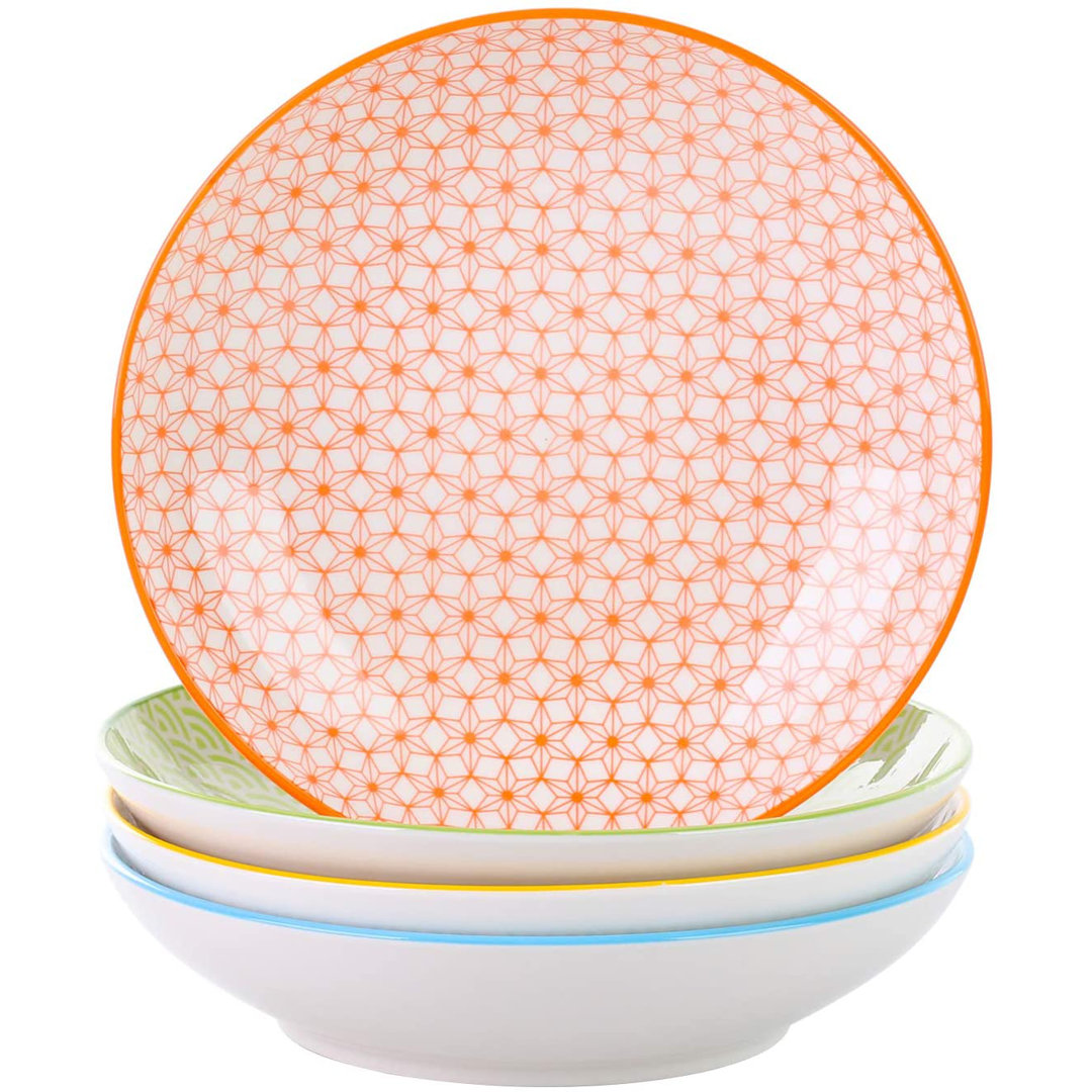 21.59cm Porcelain China Salad or Dessert Plate, Set of 4
