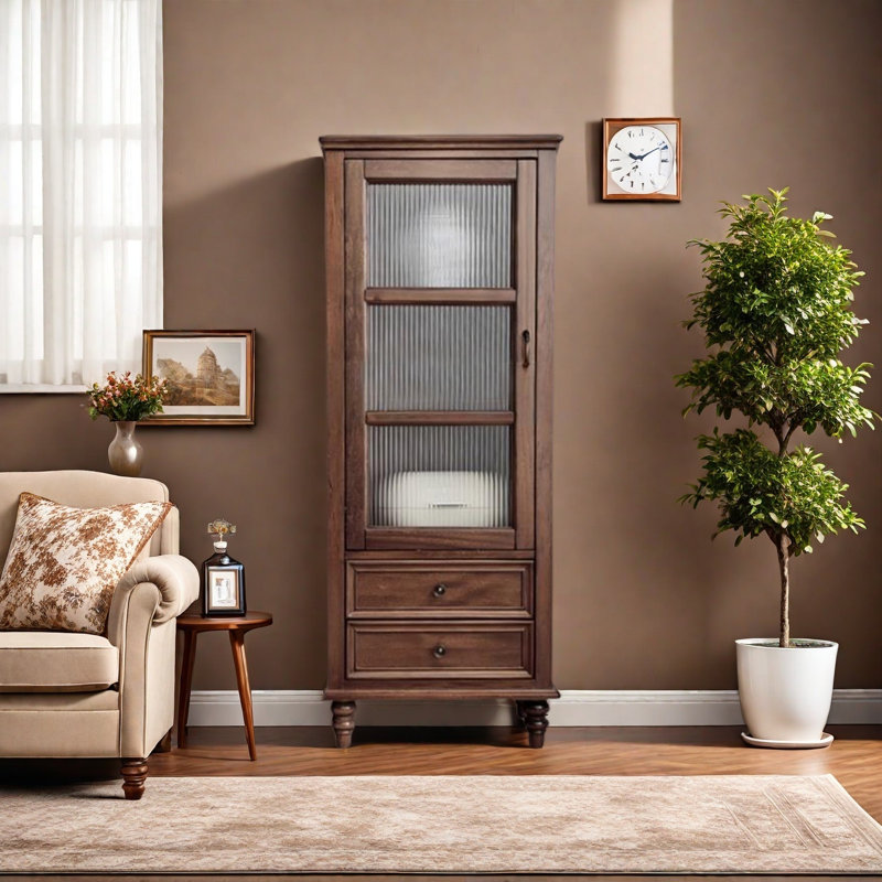 Living room storage cabinet, (3 Shelves) 66.54"H x 23.62"W x 16.54"D