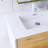30 In. W Single Solid Surface Sink Wall Mounted Bath Vanity In Oak With Matt White