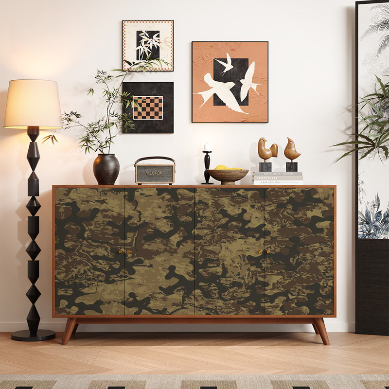 Buffet en bois massif de style chinois