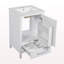 Meuble-lavabo moderne de 20 pouces avec lavabo en céramique, tiroir et porte à fermeture en douceur, organisateur de porte double couche, tiroir de séparation, patins réglables - conception de rangement peu encombrante-271078791