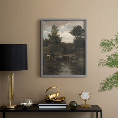 Vintage Landscape CXCVII Framed Print - Solid Wood