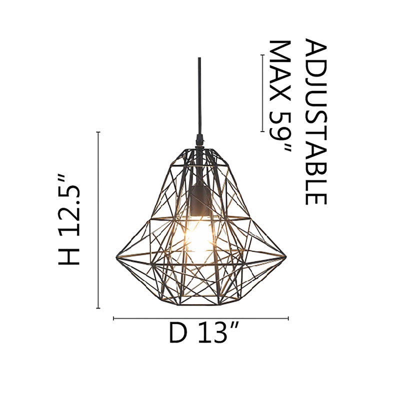 Luminaire suspendu 1 lumière Mendosa