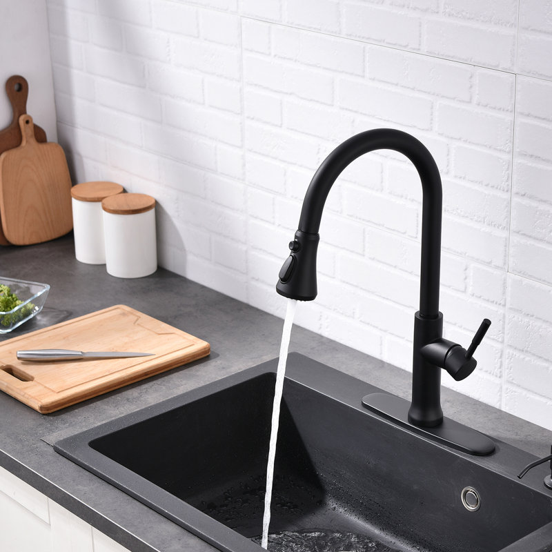 Fapully Pull Down Touch Kitchen Faucet, Matte Black