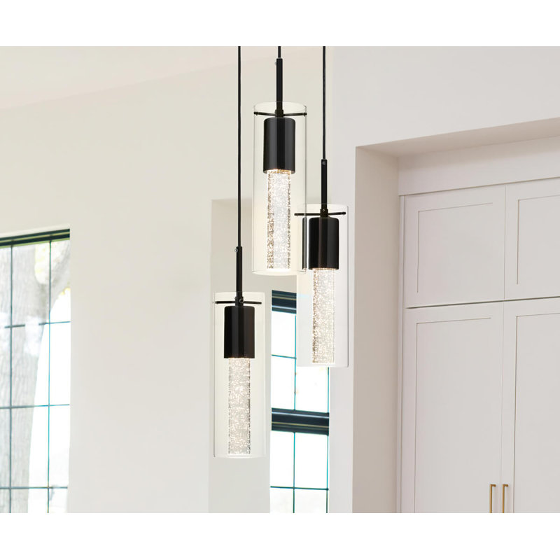 Luminaire suspendu cylindrique à 3 lumières Winvian