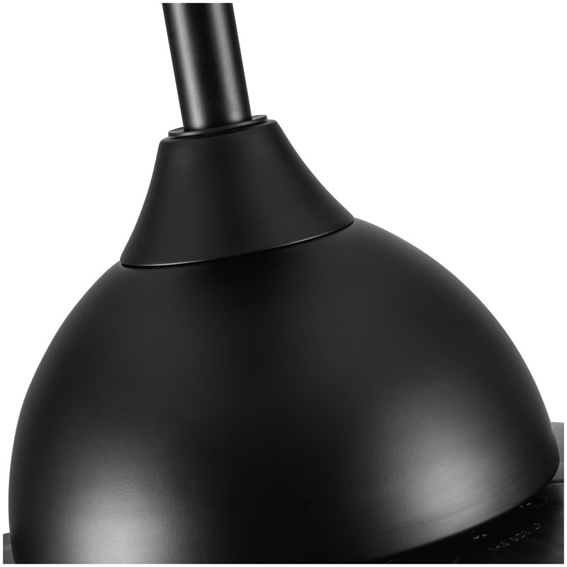 Ventilateur de plafond à DEL intégré 60 po avec pales en ABS noir