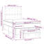  Lit sommier tapissier avec matelas cappuccino et similicuir blanc-2100524583