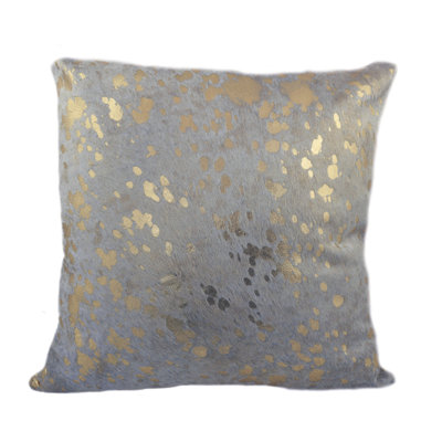 Abstract Leather/Suede Throw Pillow