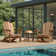 3 Pieces HDPE Folding Adirondack Seating Group With Table