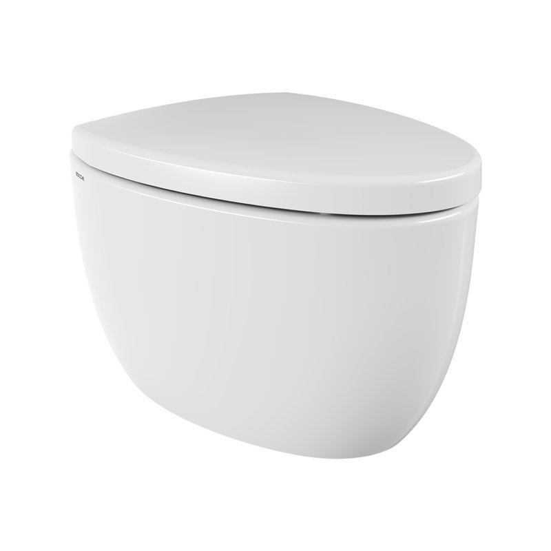 Etna Rimless Wall-Hung Toilet - 53cm, White