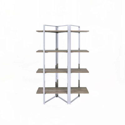Libby Chrome Finish Bookshelf