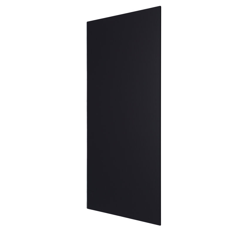 Memo Wall Mounted Magnetic Glass Board, 48cm H x 78cm L x 4cm D, Black