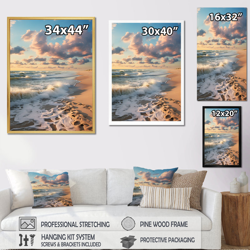 «Beach Photo Coastal Harmony II», reproductions d'art mural nautique et plage, H 20 po x l 12 po x P 1 po