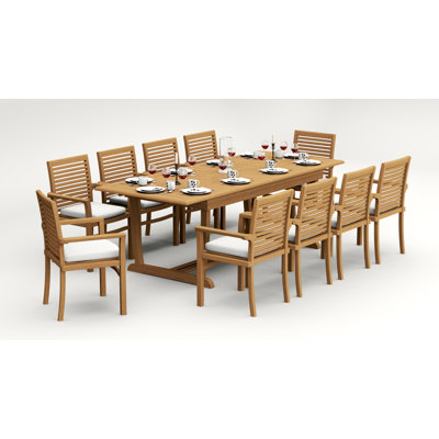 Ensemble de table d'extérieur rectangulaire L 71 po Mas