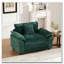 Fauteuil chenille en tissu, coussin d'assise rembourré à double couche-1753333707