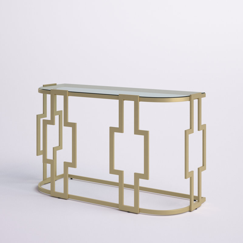 Birnson 48'' Glass Top Console Table