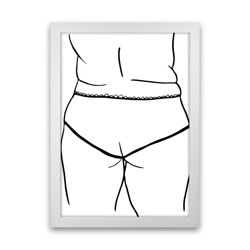 Curvy Female Back 2 by Planeta444 - Print, White Framed, 34cm H x 25cm W x 3cm D