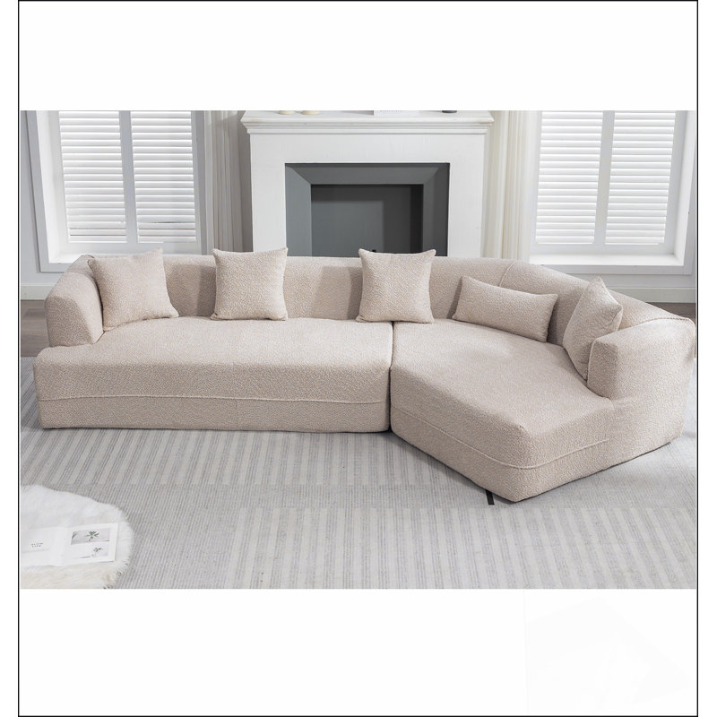 Canapé modulaire moderne minimaliste rembourré - fibre ronde combinable