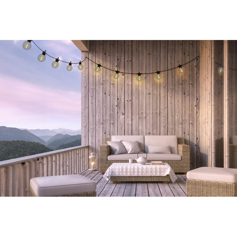 1000cm LED Solar Powered 10 - Bulb Globe String Light