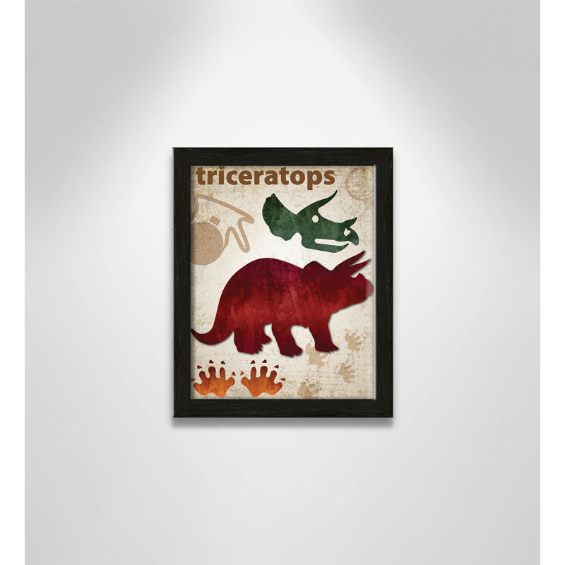 Adhésif décoratif dinosaures-04 ', H 11 po x l 9 po x P 1,1875 po, Cadre boîte à grain de bois noir