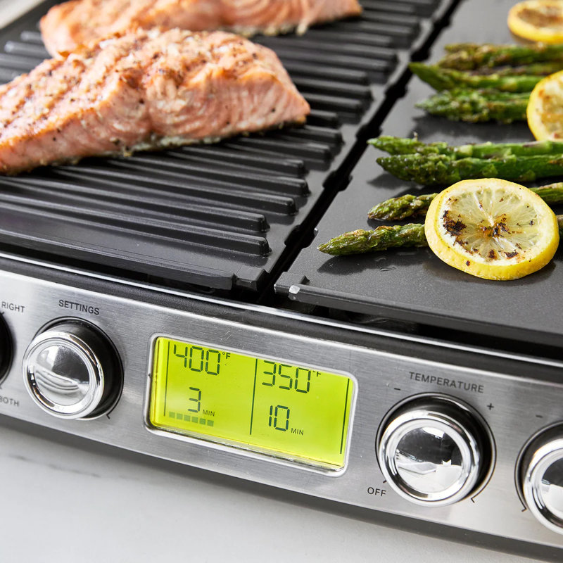 GreenPan Elite Indoor Ceramic Nonstick XL Smoke-Less Grill & Griddle, Black