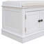 Banc de rangement pour chaussures avec 4 portes, tablettes réglables et coussin amovible pour le salon, le vestibule-2070410140