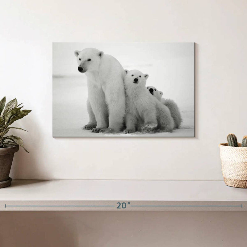 Famille d'ours polaires Brampt, H 8 po x l 12 po