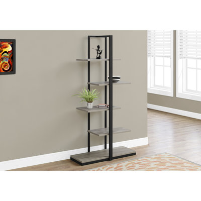 Versatile 5-Tier Bookshelf For Office And Bedroom, A Stylish And Functional Storage Solution.